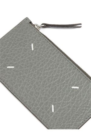 Portacarte in pelle pieno fiore grigio MAISON MARGIELA | S56UI0143P4455T8127